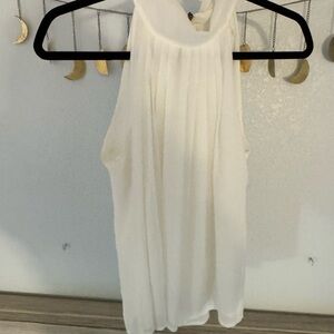Elegant White Sleeveless Blouse